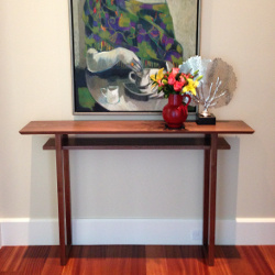 Our Classic Console Table in solid walnut is the perfect narrow table for the entryway of hallway.